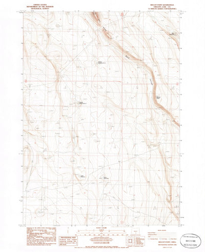 United States Geological Survey Biscuit Point, OR (1985, 24000-Scale) digital map