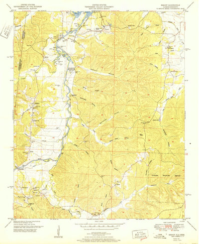 United States Geological Survey Bishop, AL-MS (1951, 24000-Scale) digital map