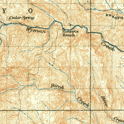 United States Geological Survey Bishop, CA (1913, 125000-Scale) digital map
