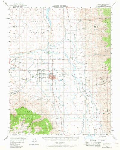 United States Geological Survey Bishop, CA (1949, 62500-Scale) digital map