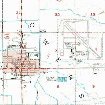 United States Geological Survey Bishop, CA (1949, 62500-Scale) digital map