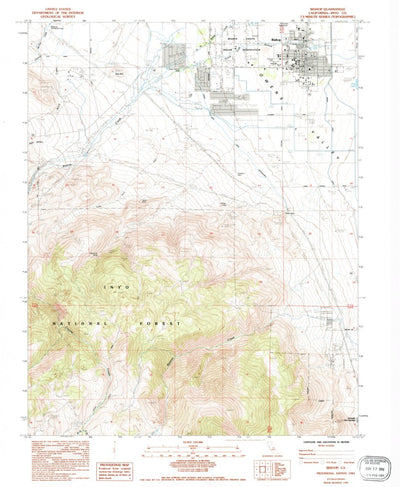 United States Geological Survey Bishop, CA (1984, 24000-Scale) digital map