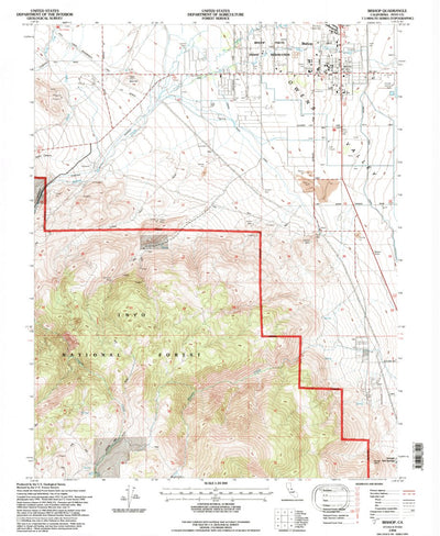 United States Geological Survey Bishop, CA (1994, 24000-Scale) digital map