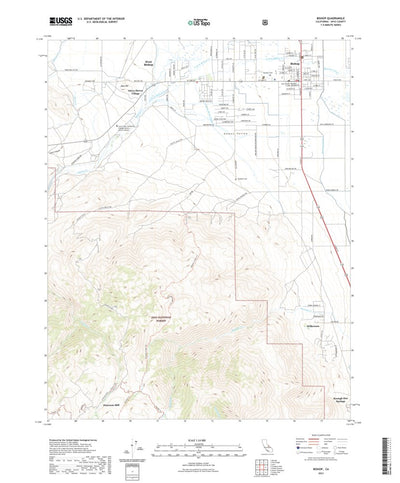 United States Geological Survey Bishop, CA (2021, 24000-Scale) digital map