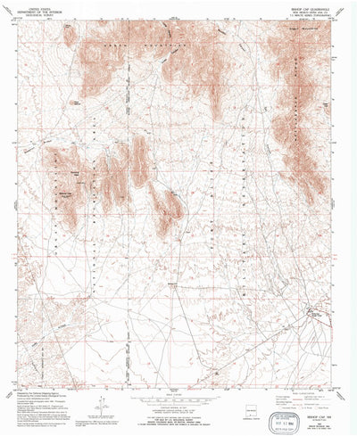 United States Geological Survey Bishop Cap, NM (1955, 24000-Scale) digital map