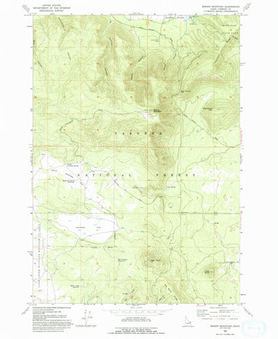 United States Geological Survey Bishop Mountain, ID (1965, 24000-Scale) digital map