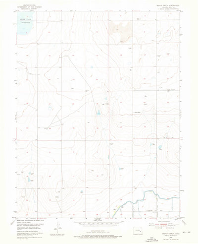 United States Geological Survey Bishop Ranch, CO (1955, 24000-Scale) digital map