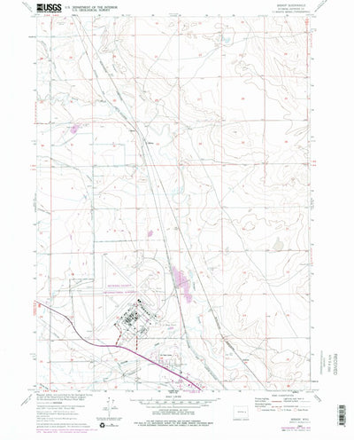 United States Geological Survey Bishop, WY (1960, 24000-Scale) digital map