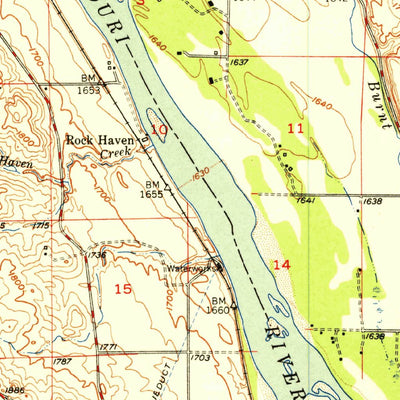 United States Geological Survey Bismarck, ND (1951, 62500-Scale) digital map