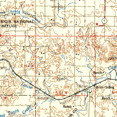 United States Geological Survey Bismarck, ND (1958, 250000-Scale) digital map