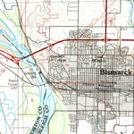 United States Geological Survey Bismarck, ND (1979, 100000-Scale) digital map