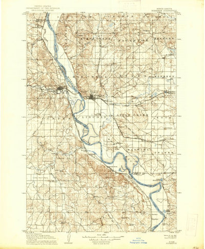 United States Geological Survey Bismark, ND (1907, 125000-Scale) digital map