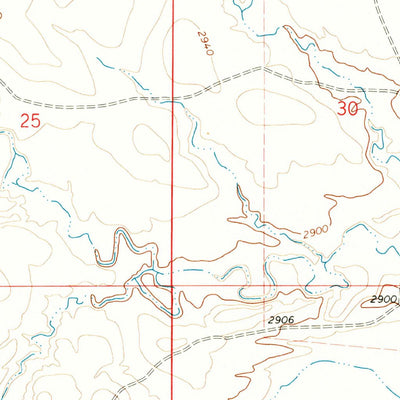 United States Geological Survey Bison Bone Reservoir, MT (1971, 24000-Scale) digital map