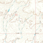 United States Geological Survey Bison Bone Reservoir, MT (1971, 24000-Scale) digital map