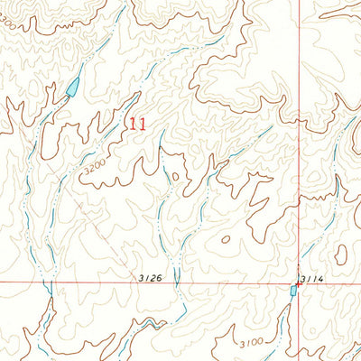 United States Geological Survey Bison Bone Reservoir, MT (1971, 24000-Scale) digital map