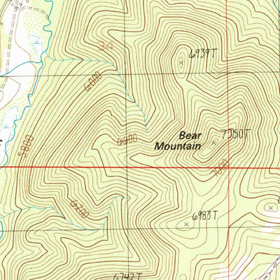 United States Geological Survey Bison Canyon, MT (1985, 24000-Scale) digital map