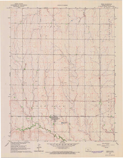 United States Geological Survey Bison, KS (1966, 24000-Scale) digital map