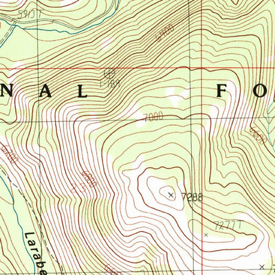 United States Geological Survey Bison Mountain, MT (1985, 24000-Scale) digital map
