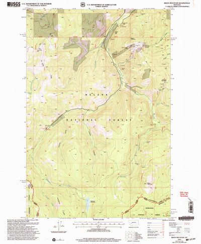 United States Geological Survey Bison Mountain, MT (2001, 24000-Scale) digital map