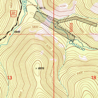 United States Geological Survey Bison Mountain, MT (2001, 24000-Scale) digital map