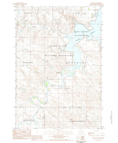 United States Geological Survey Bison NE, SD (1983, 24000-Scale) digital map