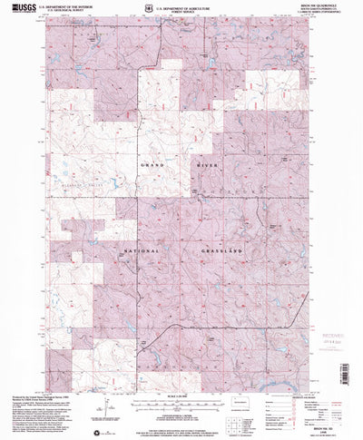 United States Geological Survey Bison NW, SD (1998, 24000-Scale) digital map