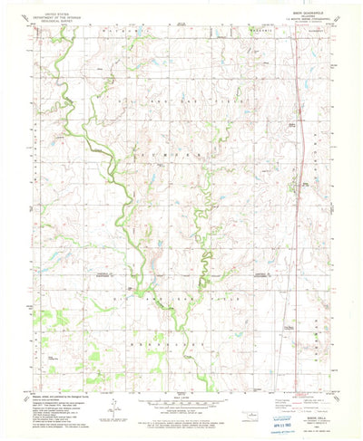 United States Geological Survey Bison, OK (1982, 24000-Scale) digital map