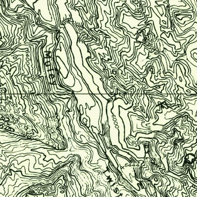 United States Geological Survey Bitter Creek Divide, UT (1953, 24000-Scale) digital map