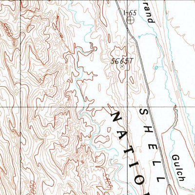 United States Geological Survey Bitter Creek Divide, UT (1987, 24000-Scale) digital map