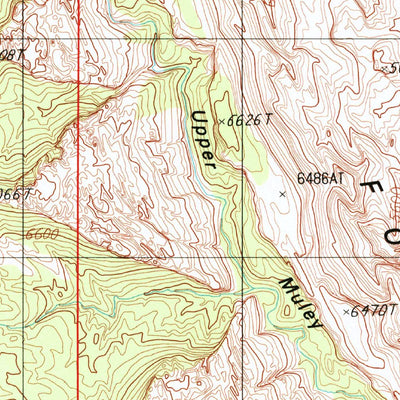 United States Geological Survey Bitter Creek Divide, UT (1987, 24000-Scale) digital map