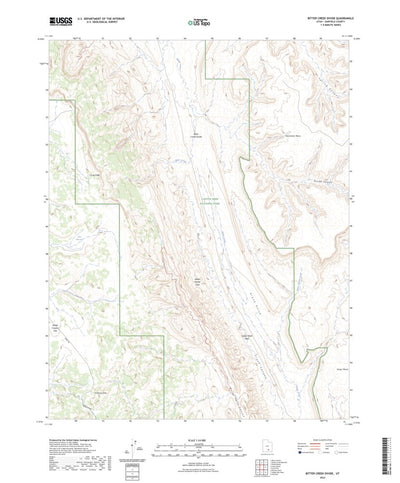 United States Geological Survey Bitter Creek Divide, UT (2023, 24000-Scale) digital map