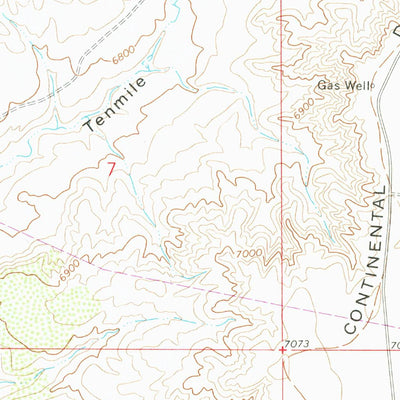 United States Geological Survey Bitter Creek NE, WY (1968, 24000-Scale) digital map