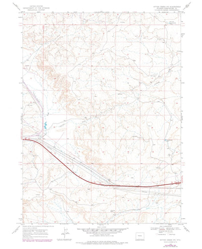 United States Geological Survey Bitter Creek NW, WY (1968, 24000-Scale) digital map