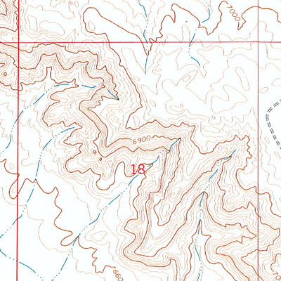 United States Geological Survey Bitter Creek NW, WY (1968, 24000-Scale) digital map