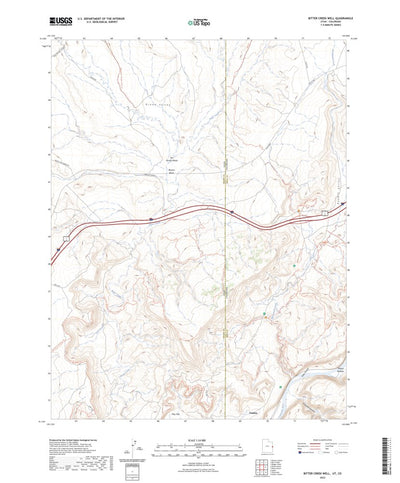 United States Geological Survey Bitter Creek Well, UT (2023, 24000-Scale) digital map