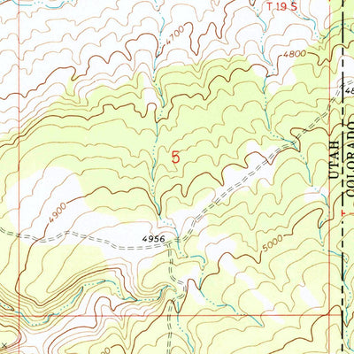 United States Geological Survey Bitter Creek Well, UT-CO (1970, 24000-Scale) digital map