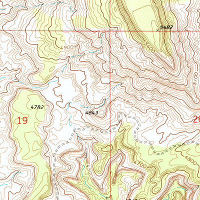 United States Geological Survey Bitter Creek Well, UT-CO (1970, 24000-Scale) digital map