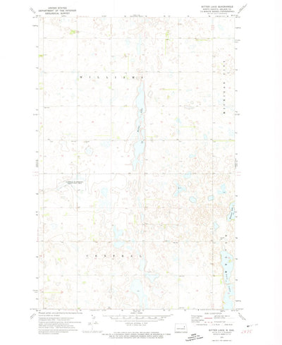 United States Geological Survey Bitter Lake, ND (1971, 24000-Scale) digital map