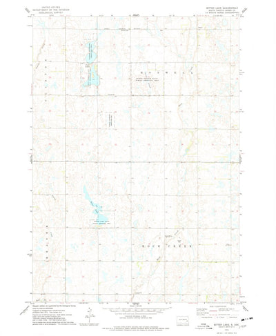 United States Geological Survey Bitter Lake, SD (1973, 24000-Scale) digital map