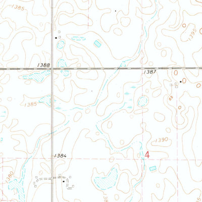 United States Geological Survey Bitter Lake, SD (1973, 24000-Scale) digital map