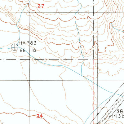 United States Geological Survey Bitter Spring, CA (1986, 24000-Scale) digital map