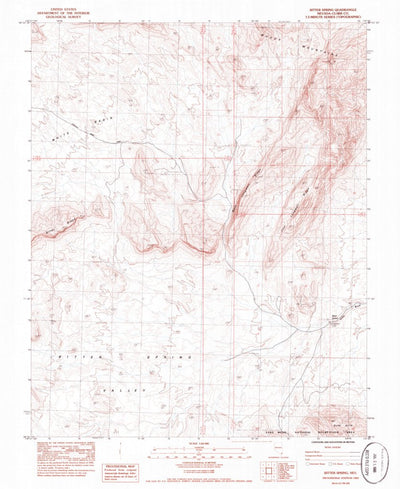 United States Geological Survey Bitter Spring, NV (1983, 24000-Scale) digital map