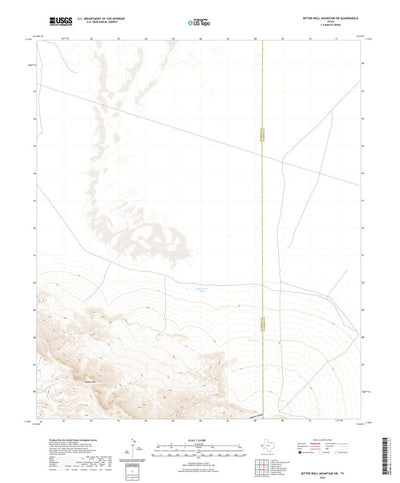 United States Geological Survey Bitter Well Mountain SW, TX (2022, 24000-Scale) digital map