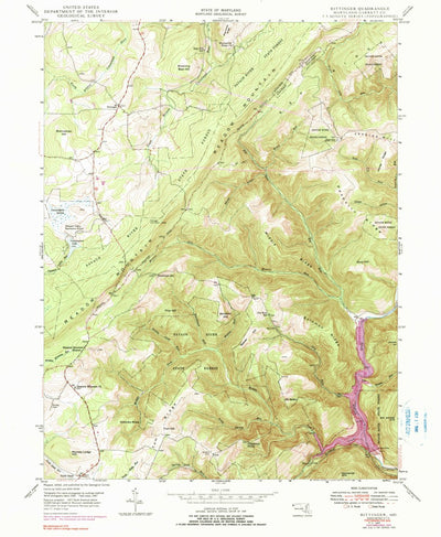 United States Geological Survey Bittinger, MD (1947, 24000-Scale) digital map