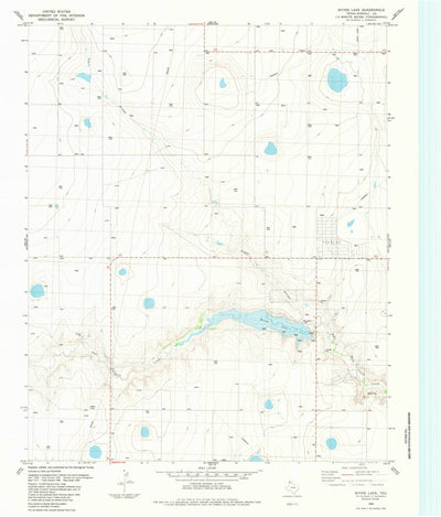 United States Geological Survey Bivins Lake, TX (1984, 24000-Scale) digital map