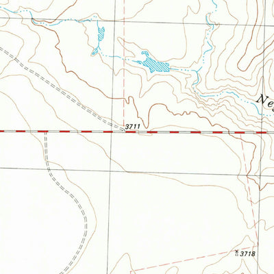 United States Geological Survey Bivins Lake, TX (1984, 24000-Scale) digital map