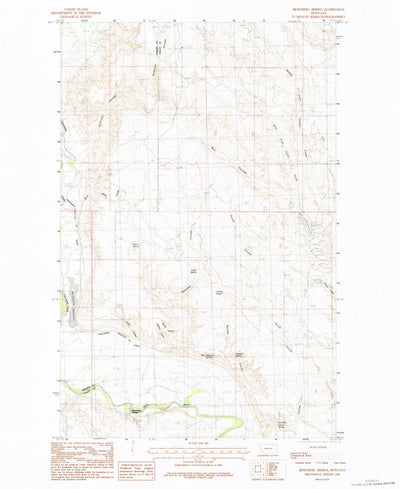 United States Geological Survey Bjornberg Bridge, MT (1984, 24000-Scale) digital map