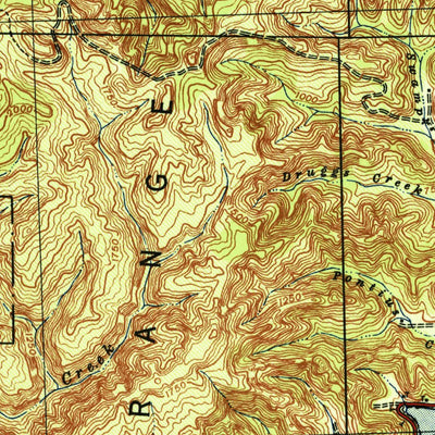 United States Geological Survey Blachly, OR (1942, 62500-Scale) digital map