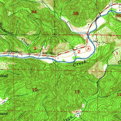 United States Geological Survey Blachly, OR (1956, 62500-Scale) digital map