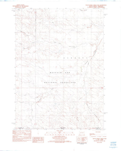 United States Geological Survey Black Banks Creek East, SD-NE (1982, 24000-Scale) digital map